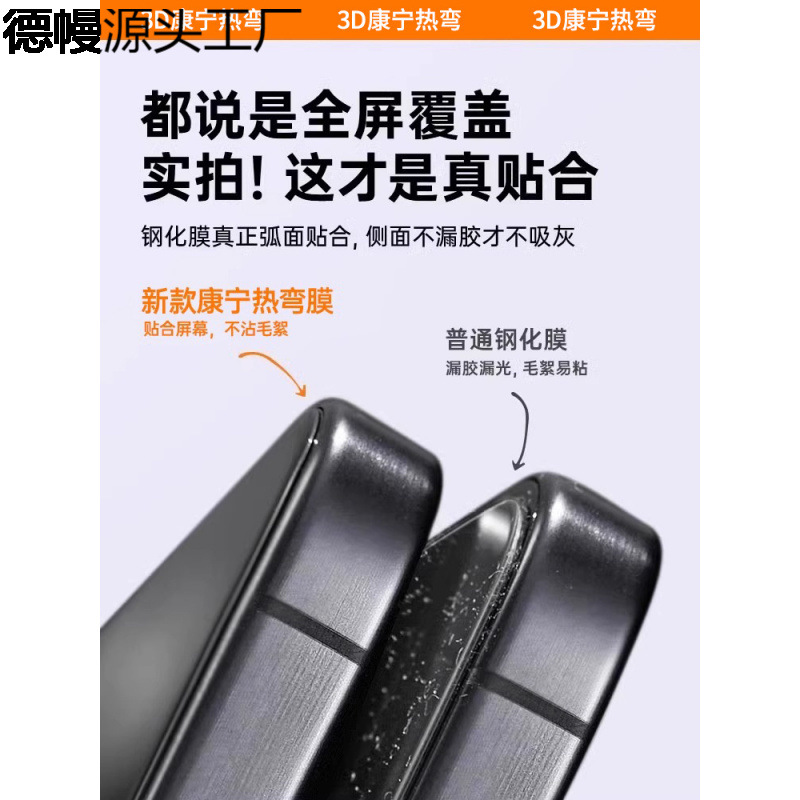 Suitable for Apple 16Promax Tempered Film Iphone15/14Pro Mobile Phone Film 13 Dust-Free Warehouse High-Definition Home