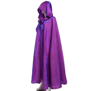 2022 European and American Manor Style Women's Halloween Cape Hooded Mid-Swing Cape Medieval Masquerade Coat