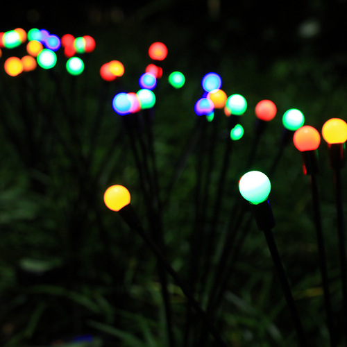Colored lights led solar firefly lights outdoor park road lights courtyard lawn decoration solar ground lights