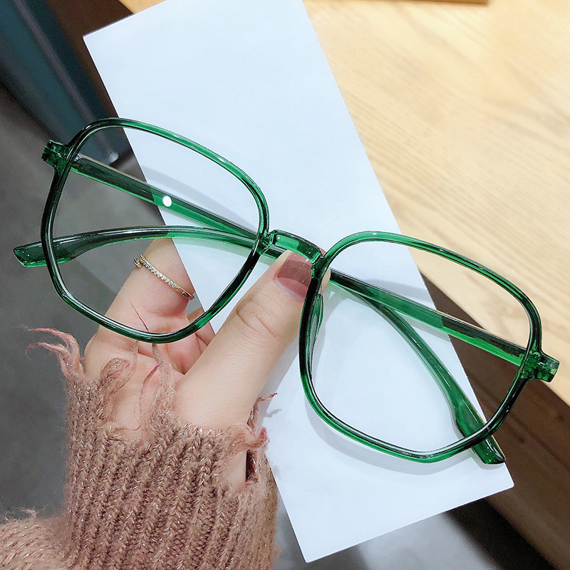 Nuevas monturas de gafas poligonales de moda, gafas grandes con filtro de luz azul, mismo estilo que en Xiaohongshu, gafas graduadas listas para usar.