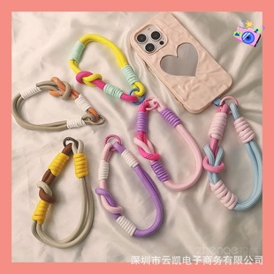 Mobile phone lanyard wrist short ins simple woven hand rope strong and durable outdoor travel mountaineering unisex