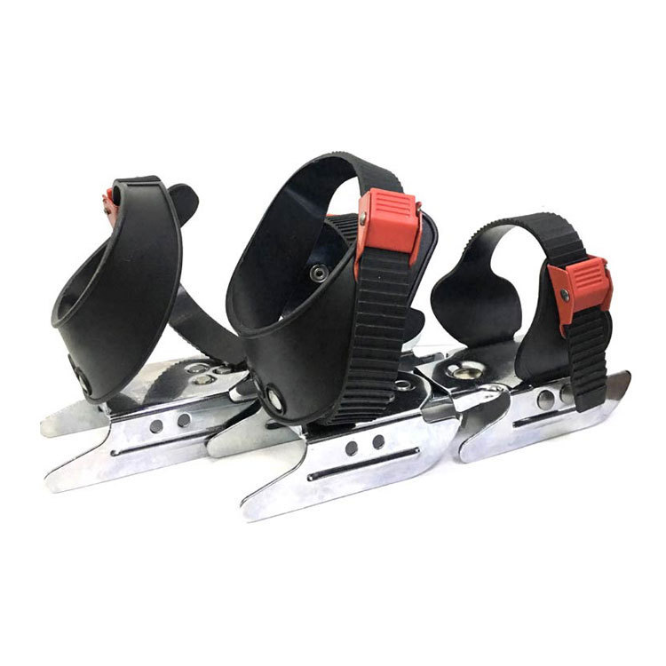 H-Shaped Children's Toddler Double-Blade Ice Skates with 50cm Soft Buckle Strap Extension