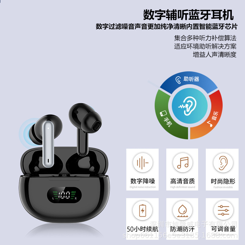 Digital Assistive Listening Bluetooth Headset Tws Wireless Pickup Headset That Can Hold the Elderly, Pickup up and Amplification Earhook Headset Digital Assistive Listening Bluetooth Headset Tws Wireless Pickup Headset That Can Hold the Elderly, Pickup up and Amplification Earhook Headset