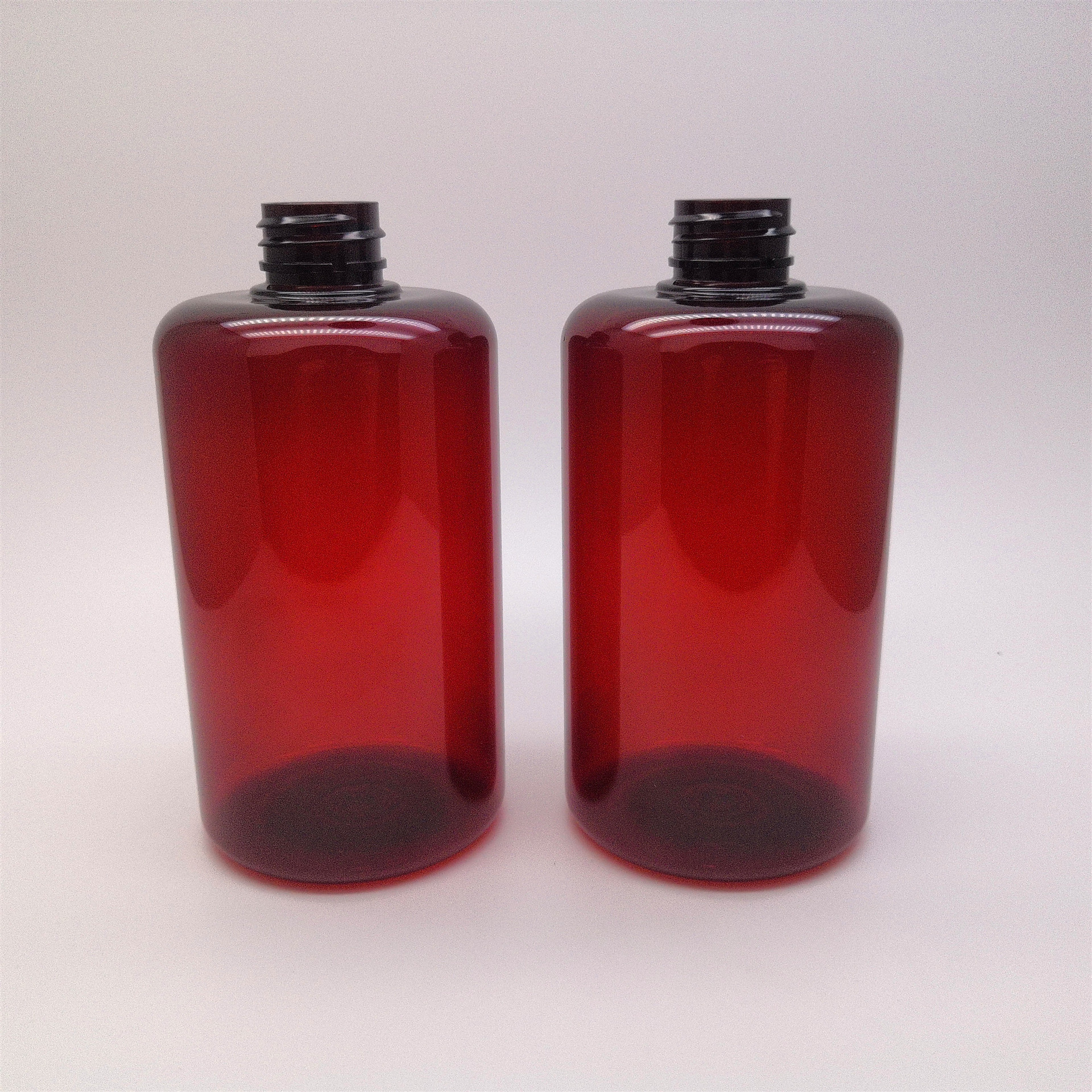 500ml圆柱瓶PET塑料瓶洗发水沐浴露身体乳瓶化妆品包装生产厂家