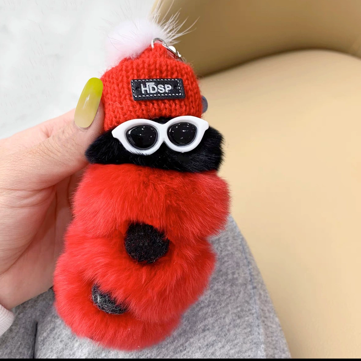 Plush pendant, keychain, bag, accessory, caterpillar