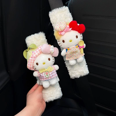 Seat belt shoulder pad Shoulder Pads, Car Interior - letter-from-chuya-kittycolorful-polka-dot-chef-kitty