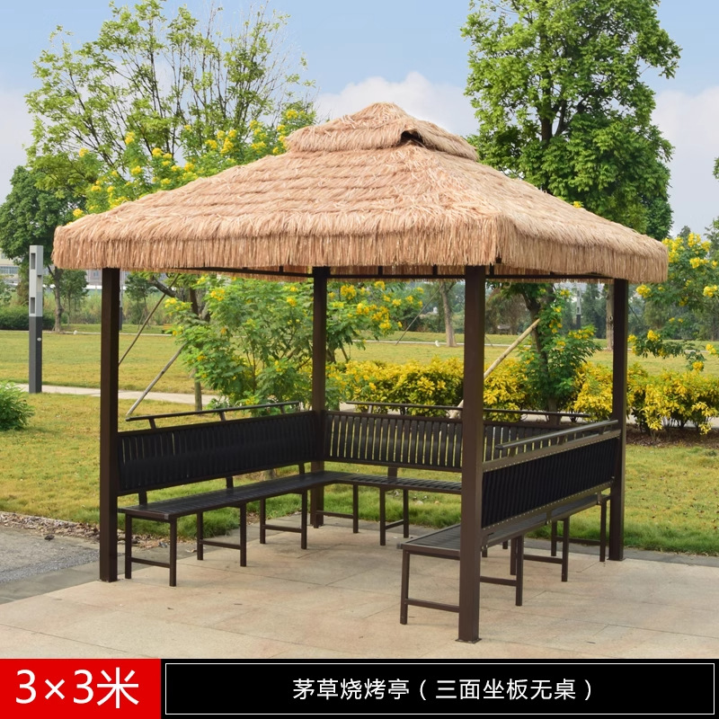 Pabellón al aire libre, techo galvanizado, pabellón de cuatro pilares, patio, jardín, techo, toldo de ocio, gran dosel de lluvia