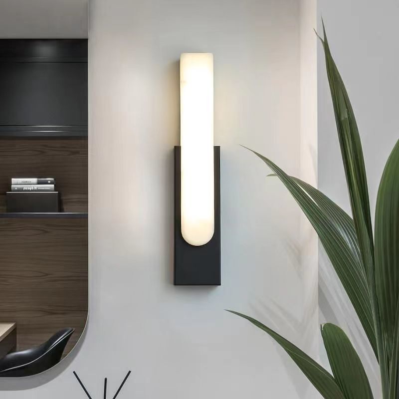 Modern Light Luxury Creative Bedroom Bedside Wall Lamp Living Room Corridor Sales Department Hotel Lobby Advanced Imitation Stone Wall Lamp Modern Light Luxury Creative Bedroom Bedside Wall Lamp Living Room Corridor Sales Department Hotel Lobby Advanced Imitation Stone Wall Lamp
