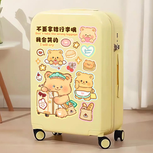 Butter Bear Trolley Luggage Large No Glue Decorative Sticker Luggage Suitcase Sticker Wall Refrigerator Sticker