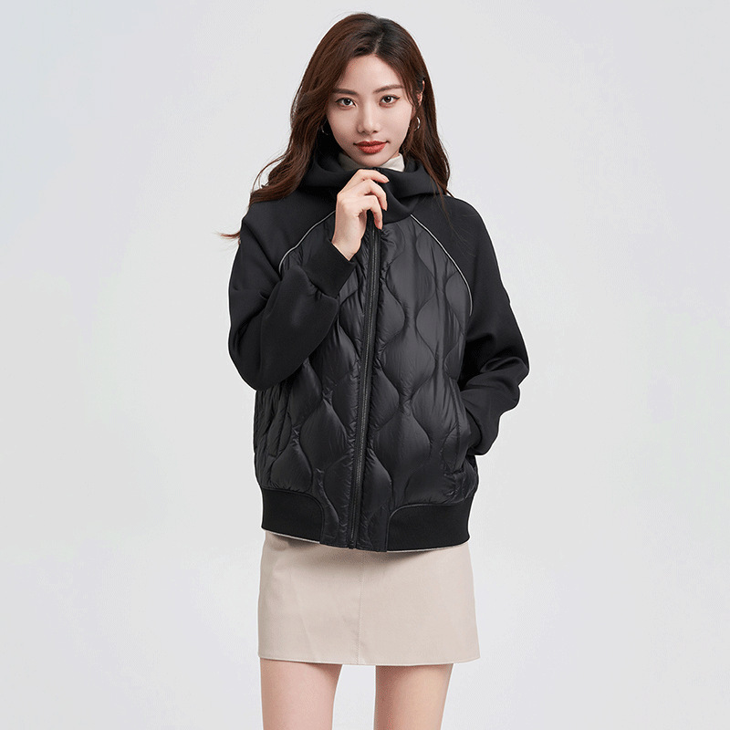 New Lightweight Down Jacket Women's Short Goose Down Autumn and Winter Fashion Couples Hooded Sweatshirt Sports Jacket Trendy