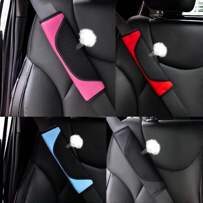 Transparent Leather Seat Belt Shoulder Pads Seat Belt Decompression Comfortable Car Supplies