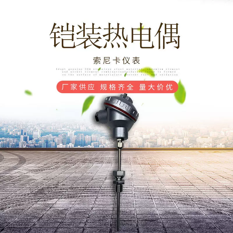 厂家铠装热电偶 抽芯式铠装热电偶 K型热电偶  探针式铠装热电偶