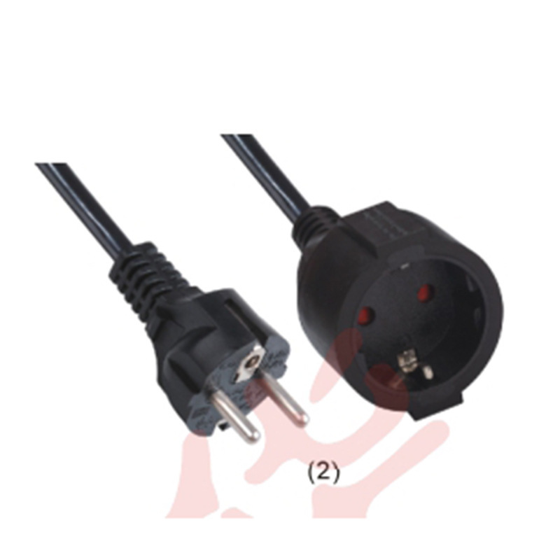 生产XH03-Q  XH03-S2系列公母插头延长线 欧洲电源插头线