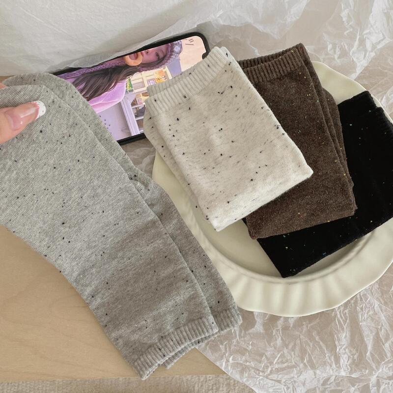 诸暨袜业新款秋冬季女士点子纱纯棉中筒堆堆袜防臭吸汗全棉女袜子|undefined