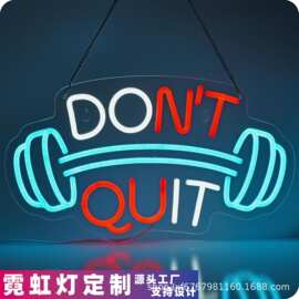 外贸亚马逊霓虹灯GYM健身房举重哑铃LED灯亚克力店铺门牌灯招牌灯
