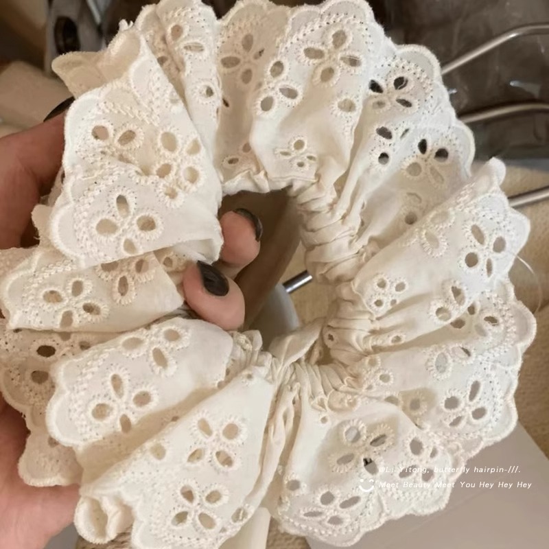 Satilla de seda más algodón relleno de terciopelo intestino grueso lazo para el cabello almohada para dormir