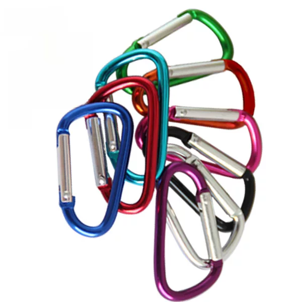 No. 6 D-type color black outdoor safety pendant aluminum alloy multifunctional mountaineering buckle buckle storage spot supply