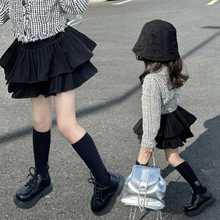 秋季学院2024蛋糕半身裙童装新款洋气日系小女孩女童2024新款韩版
