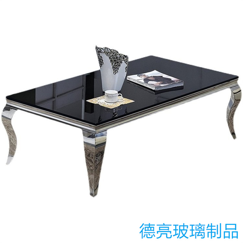 定 制 钢化玻璃桌子 烤漆玻璃茶几 定 制玻璃茶几 水纹玻璃茶几
