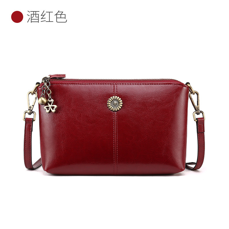 Bolsos para mujer bags nuevo bolso de mensajero de un solo hombro cuero suave de la madre de cuero bolso pequeño bolso de teléfono negro de todo fósforo