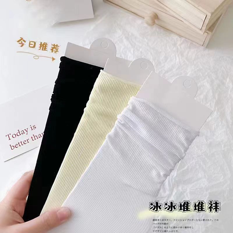 Calcetines de punto de estilo japonés JK Lolita para mujer, de color sólido, de alta calidad, transpirables, hasta la pantorrilla, largos, para primavera, verano y otoño.