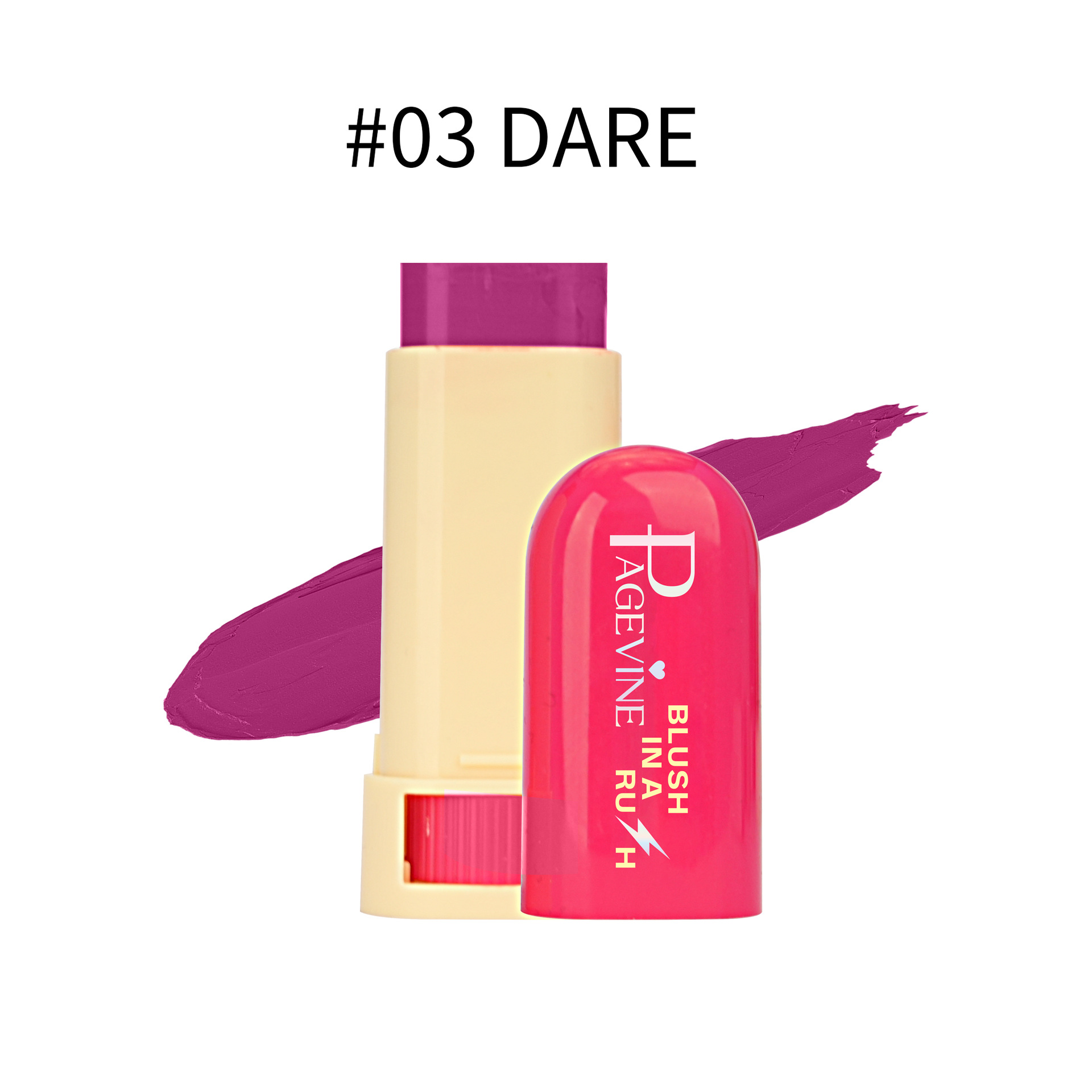 Cross-border PAGE VINE blush stick multipropósito impermeable maquillaje natural mate rotativo blush stick