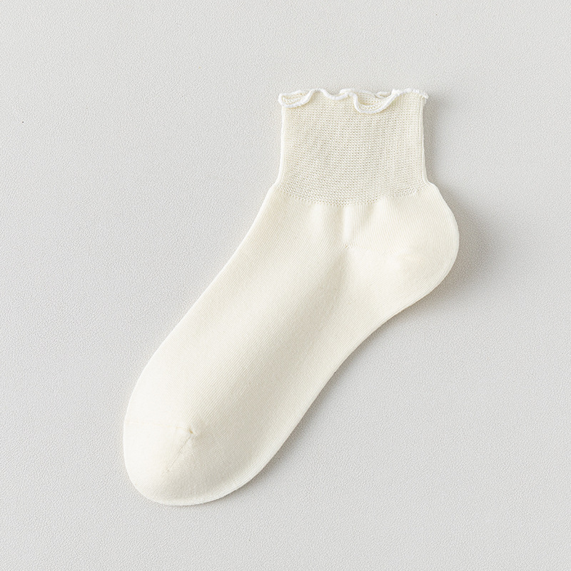 Calcetines de algodón de color sólido para damas verano hongo botón calcetines para mujeres sin hueso cabeza de embalaje independiente calcetines transpirables