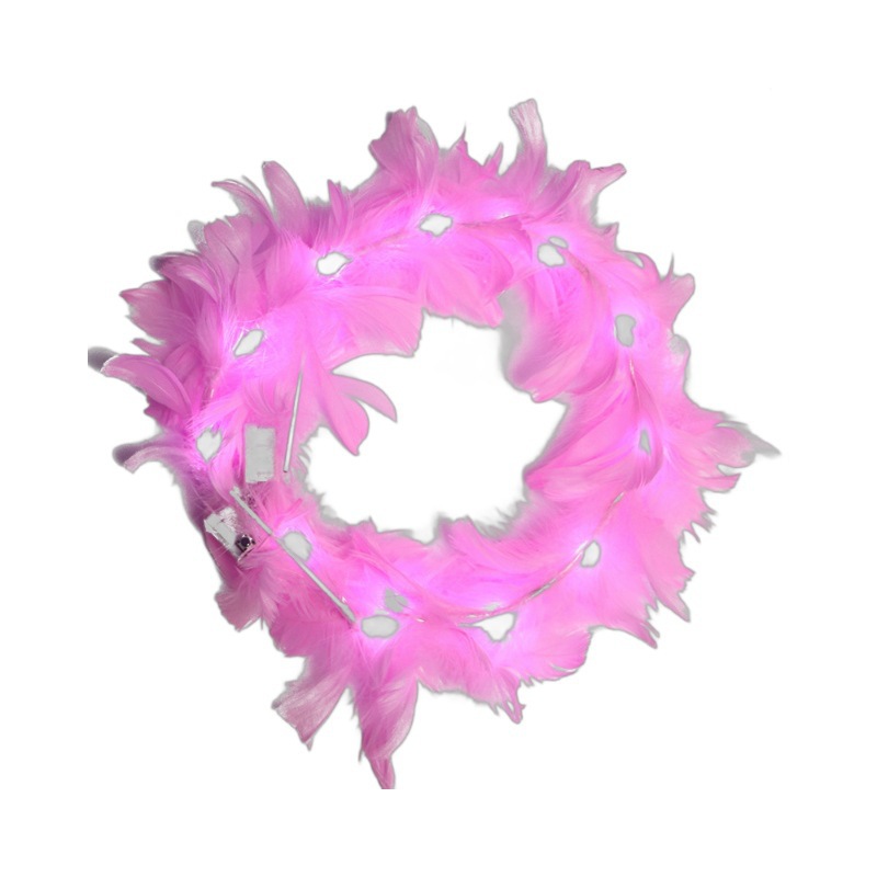 Nueva guirlanda de plumas de ganso brillante plumas ángel flash tocadero en línea mercado nocturno empuje código de barrido pequeño regalo cuadrado