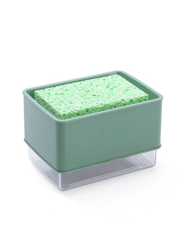 Kitchen brush cleaning semen box automatic liquid dispenser push-type automatic liquid dispensing box scouring pad dishwashing brush soap liquid box