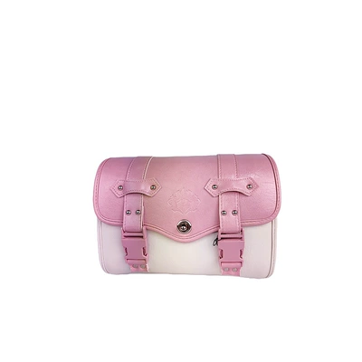 Anti-Waterproof Side Bag Back – Motorcycle trunk - pink-white