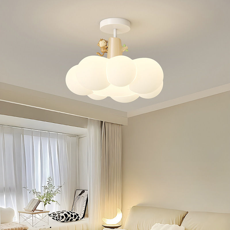 Personalidad nórdica, luz de techo de nube creativa, lujo ligero, sala de estar simple, sala de estudio, dormitorio, lámpara de protección ocular cálida de espectro completo