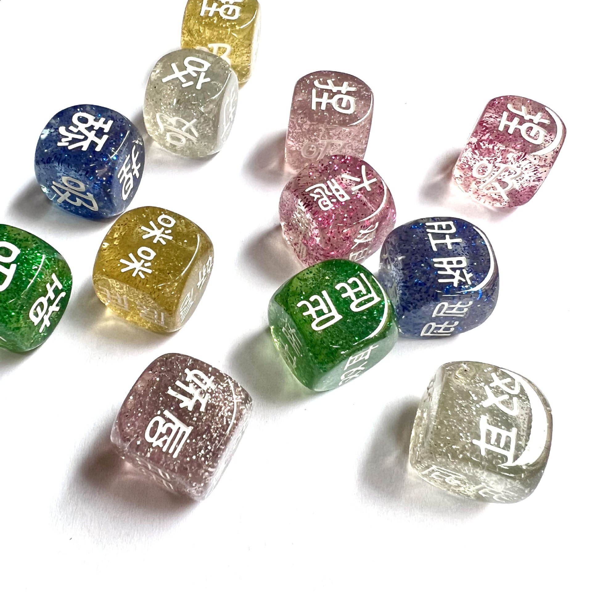 Flirting Dice Game Hot Selling Colorful Acrylic Dice Set Sex Games Sex Props Wedding Props 4