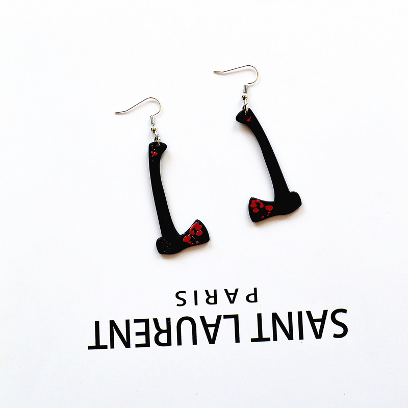 Acrylic Material Halloween Festival Halloween Novelty Knife Arylic Festival Earrings Party Supplies Party Accessories