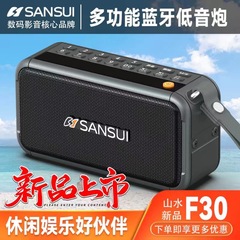 山水f30ラジオ新型2023老人専用音響重低音ダブルスピーカー大出力bluetoothスピーカー