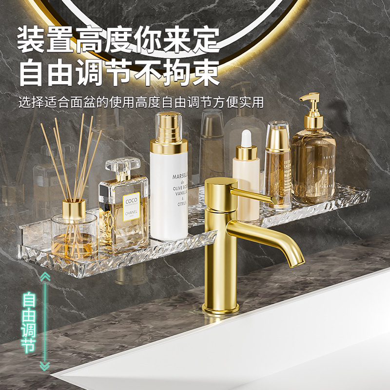 Bathroom storage rack without punching cosmetic storage toilet table…