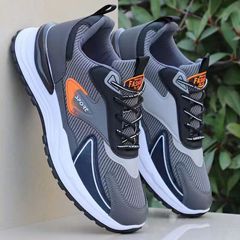 2023 Spring and Autumn New Men's Shoes Sports and Leisure Mesh Breathable Korean Style Trendy Large Size Cross-Border Men's Shoes Dad's Shoes