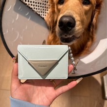 韩国小众新款fennec钱包三折可爱零钱包牛皮驾驶证证件包简约小巧