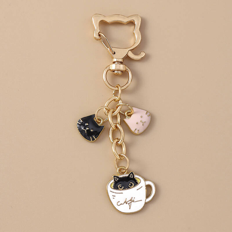 12g Weight Spring Ring Trigger Clasp Closure Clasp Closure Type Bag Pendant, Keychain Classification 1 Piece Quantity Daily, Street Occasion Alloy Material Paw Print, Cat Pattern Women's Gender Cute, Modern Style Style 1 Piece Cute Modern Style Paw Print Cat Alloy Women's Spring Ring Trigger Clasp Closure Bag Pendant Keychain 15