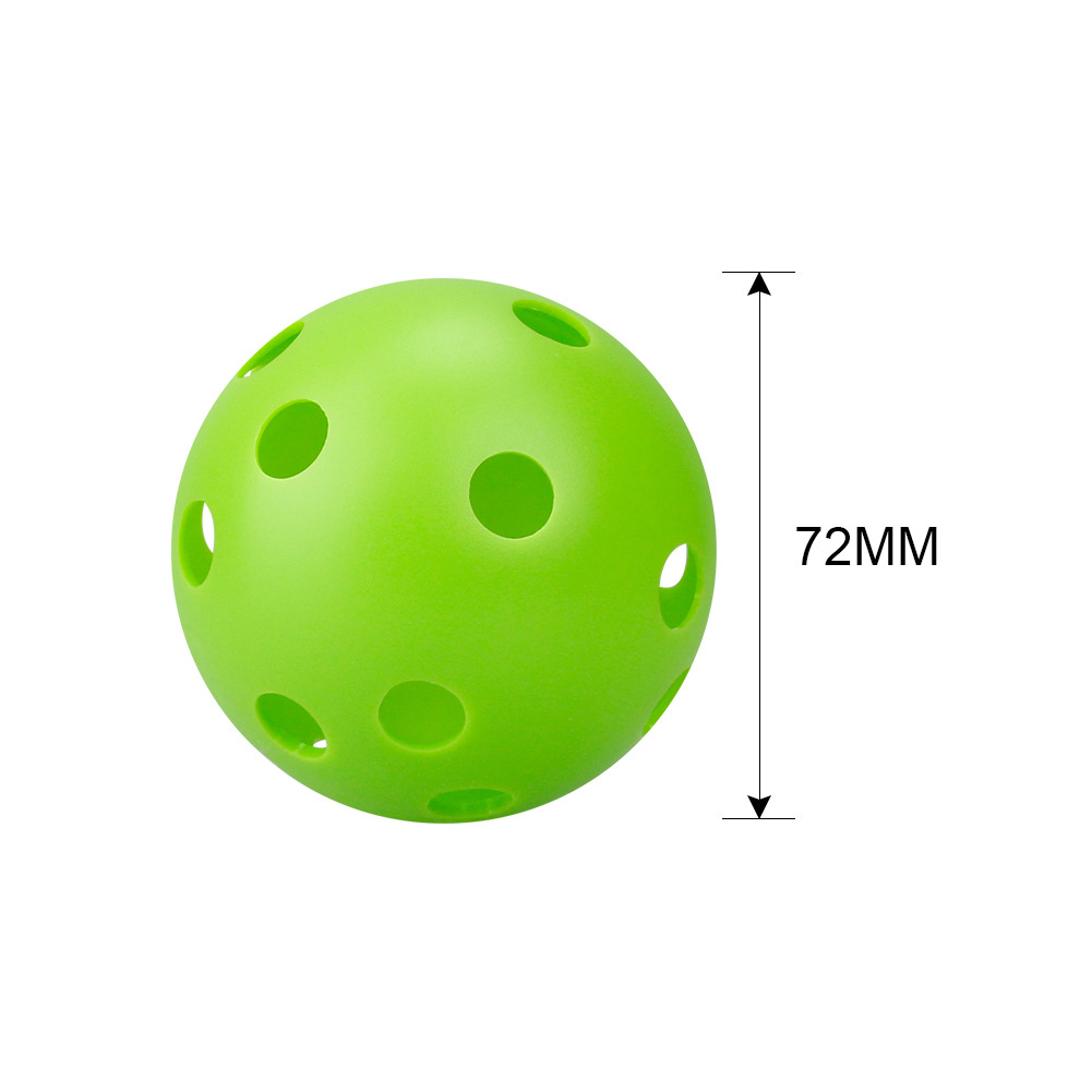 72MM Practice Baseball 26 Hole 17G Green Hard Plastic PE Blown Hole Ball Wiffle Floating Floor Ball