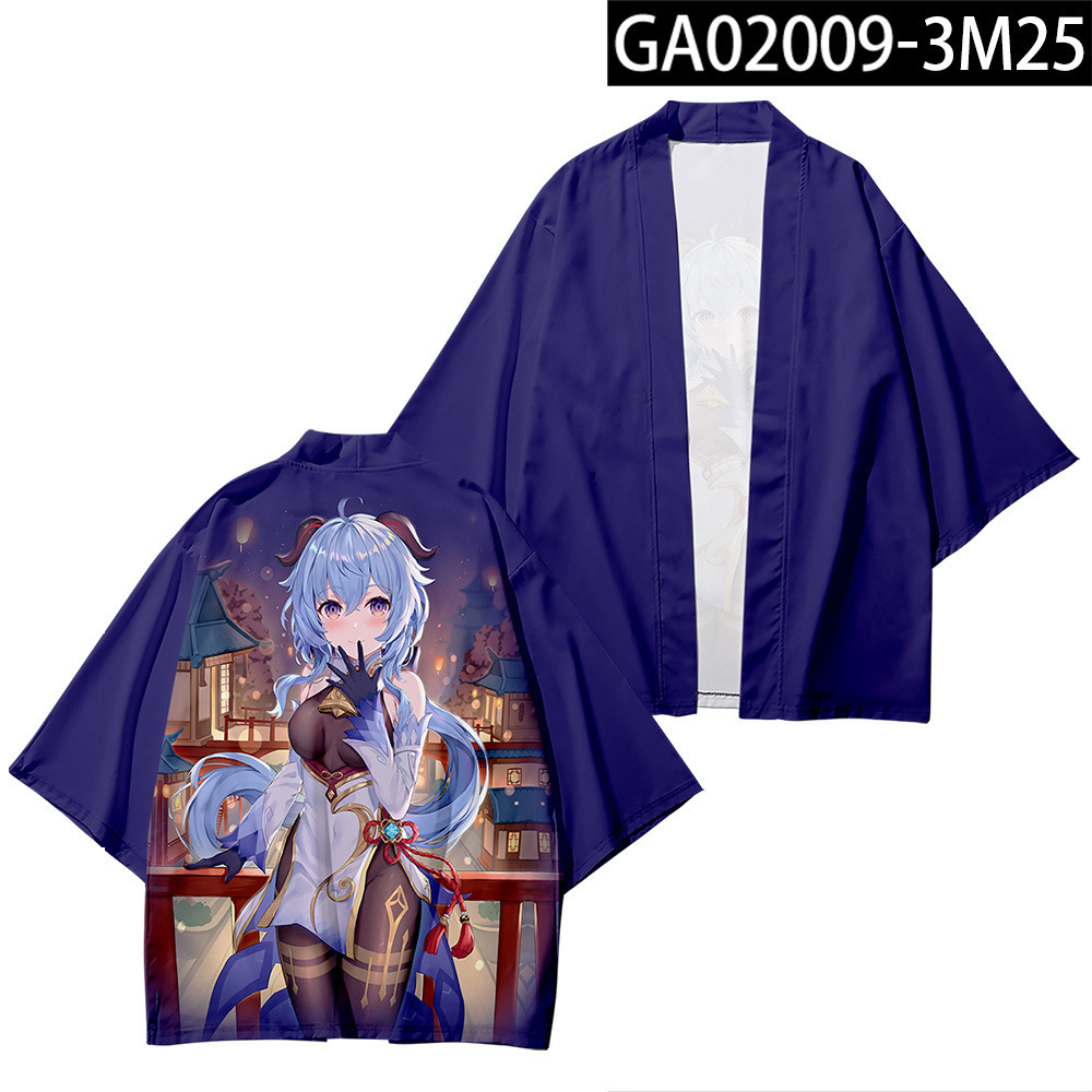 2024 verano anime cosplay dios original Genshin capa Riyue Keli cardigan kimono capa image 37