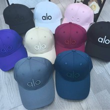 alo新款刺绣硬顶棒球帽女时尚百搭显脸小遮阳帽百搭防晒鸭舌帽男