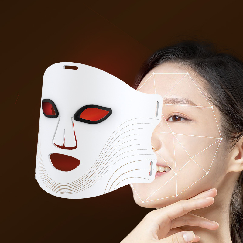 源头工厂硅胶光子嫩肤美容面罩家用红外LED抗皱祛痘面膜仪定制|undefined