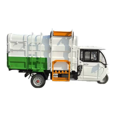 Truck, Enclosed Small Garbage Truck, Elektrik zibil maşınları