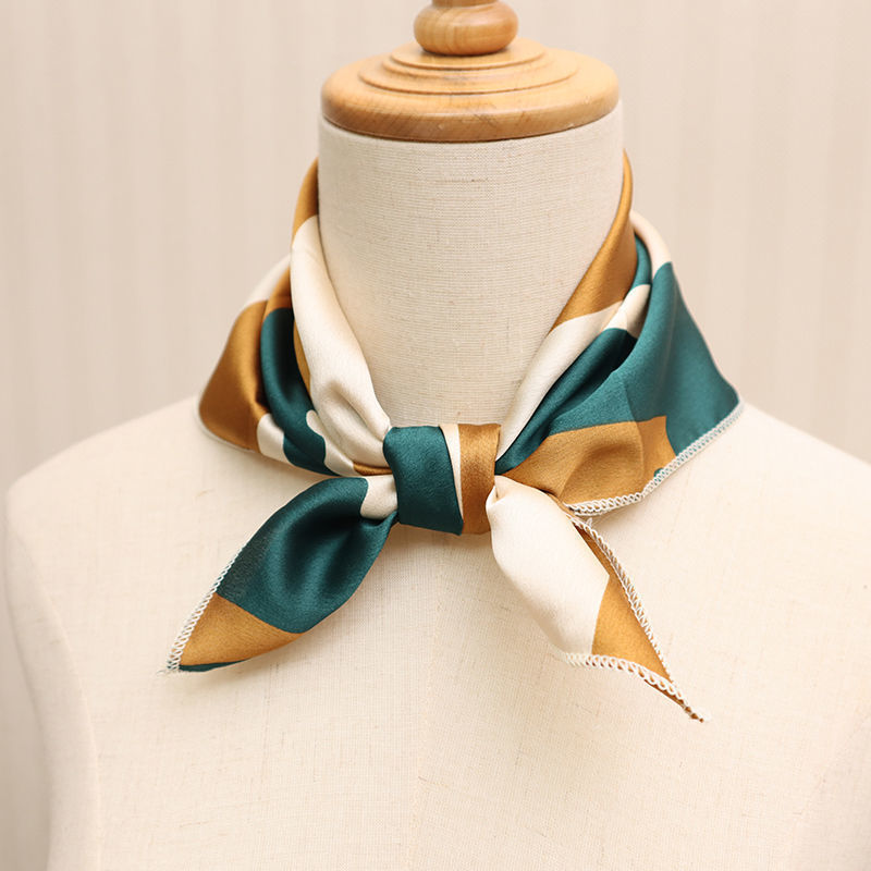 50 Small Square Scarf Soft Girl Scarf Female Korean Style Scarf Style All-match Professional Stewardess Scarf Varied Decorative Bag Headscarf