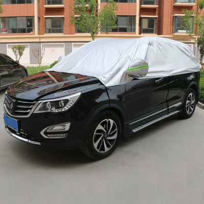 Car clothing Protection and Rainproof Car Cover, Sunshade - silver-half-cover-suv