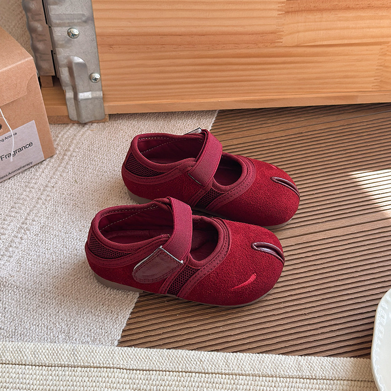 Sapatos de couro com sola macia para meninas, estilo princesa coreana, sapatos da moda para primavera e outono._voghion.com