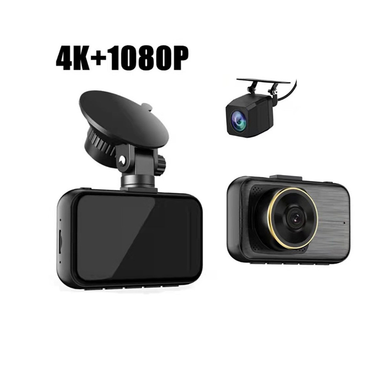 Car-mounted 4K UHD dashcam with 5G high-speed connectivity, high-definition night vision, suction cup installation, and parking monitoring device