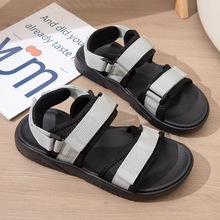 2025跨境夏季新款厚底运动老爹凉鞋女潮流百搭休闲平底工厂批发