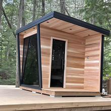 热销跨境现代实木淋浴桑拿房干蒸桑拿适合家庭别墅酒店的高端桑拿