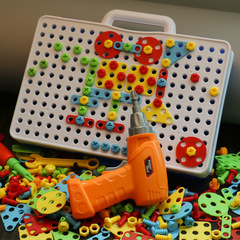 Children's Screw Screw Toy Electric Drill Disassembly Combination Educational Nut Assembly Tool Stand Manual DIY for Boys